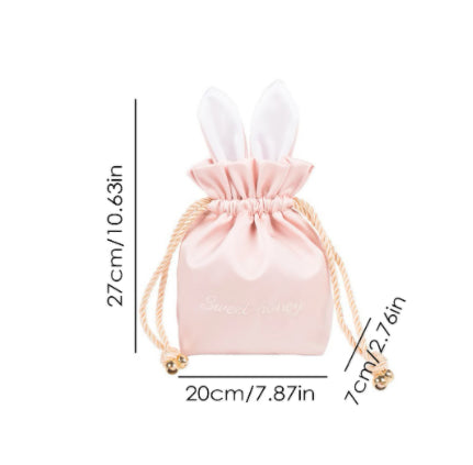 Dice Bag - Custom Dice Storage Bag Drawstring Pocket Cute Rabbit Ear Storage Bag