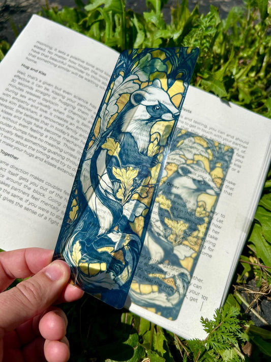 Loyal Badger Helga Bookmark – Potter Inspired, Harry Magical Badger Art, Unique Gift for Potterheads & Book Lovers