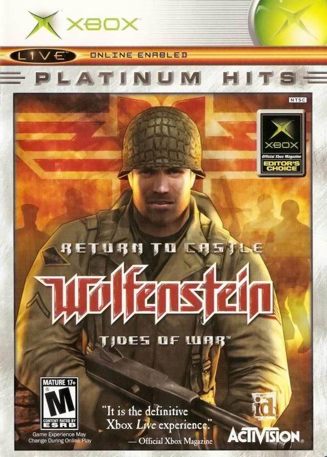 Return to Castle Wolfenstein Tides of War (Platinum HIts) (Xbox) - Game Manual Only