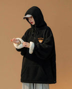 Women's Furry Teddy Bear Hoodie - White / S