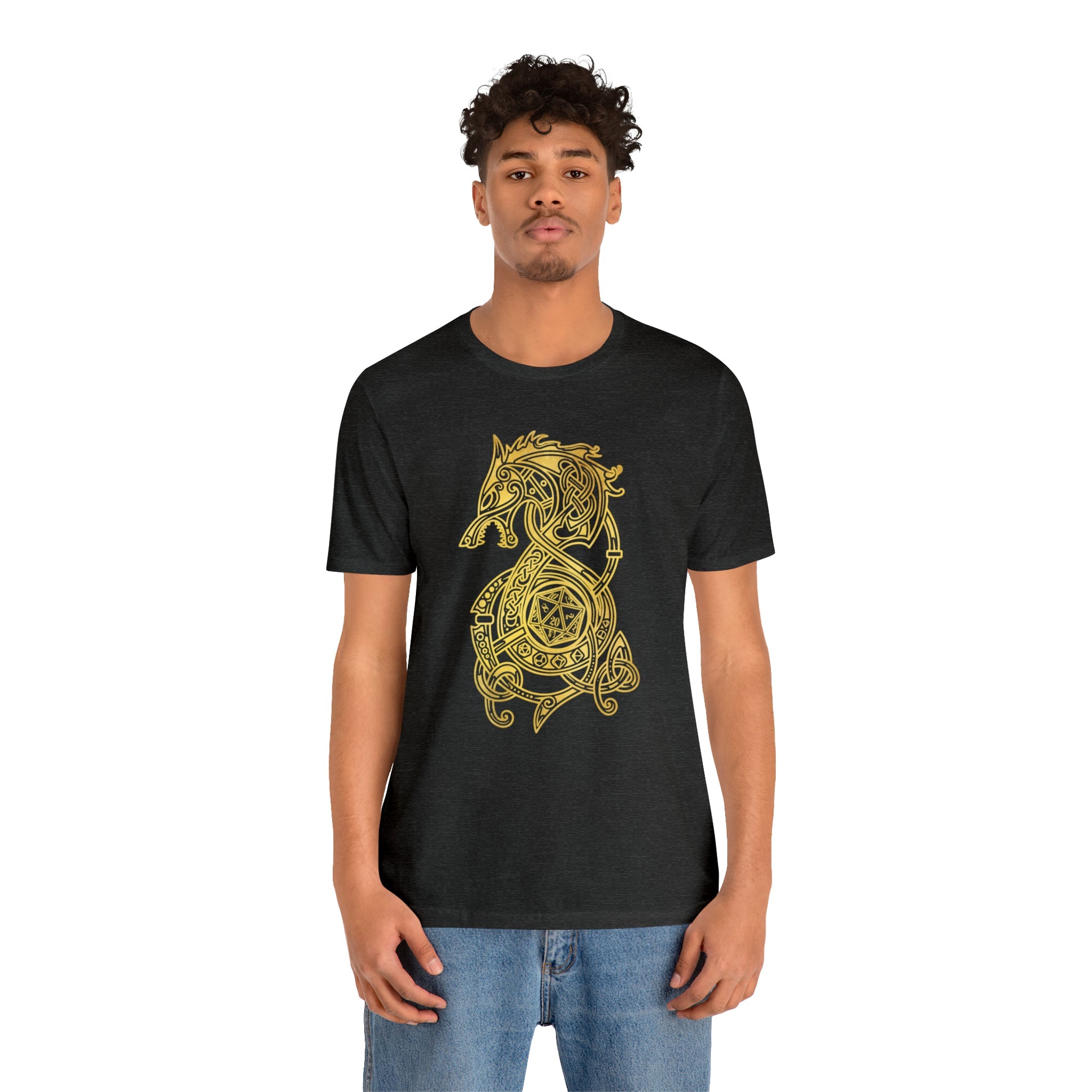 Golden Celtic Dice Dragon Shirt