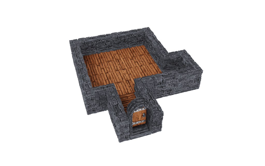 WarLock Tiles: Expansion Pack - 1 in. Dungeon Straight Walls - 