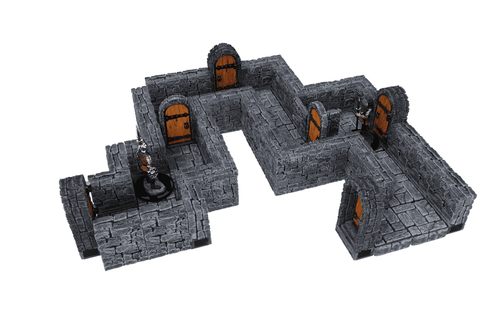 WarLock Tiles: Expansion Pack - 1 in. Dungeon Straight Walls - 