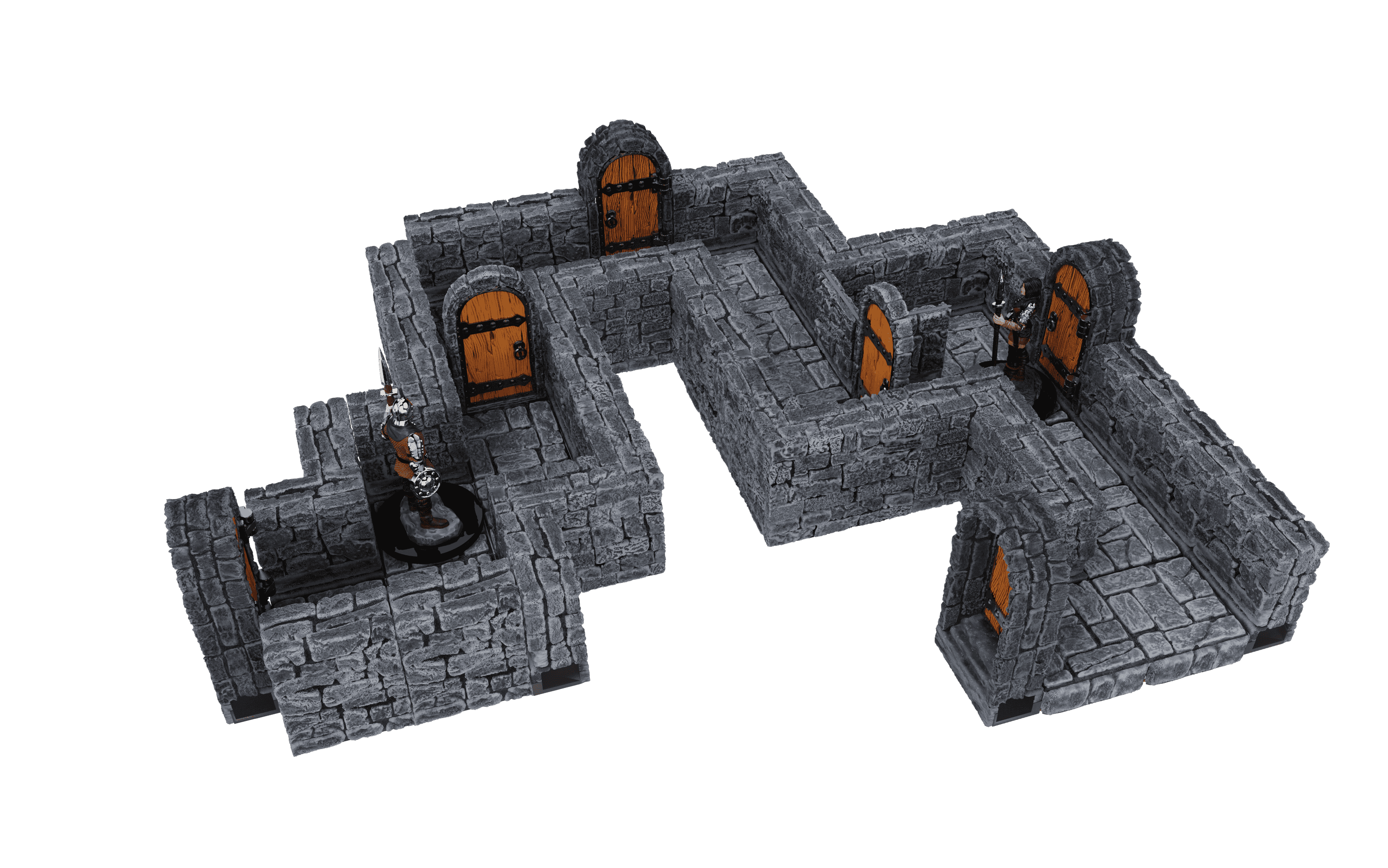 WarLock Tiles: Expansion Pack - 1 in. Dungeon Straight Walls - 
