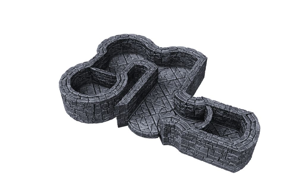 WarLock Tiles: Expansion Pack - 1 in. Dungeon Angles & Curves - 