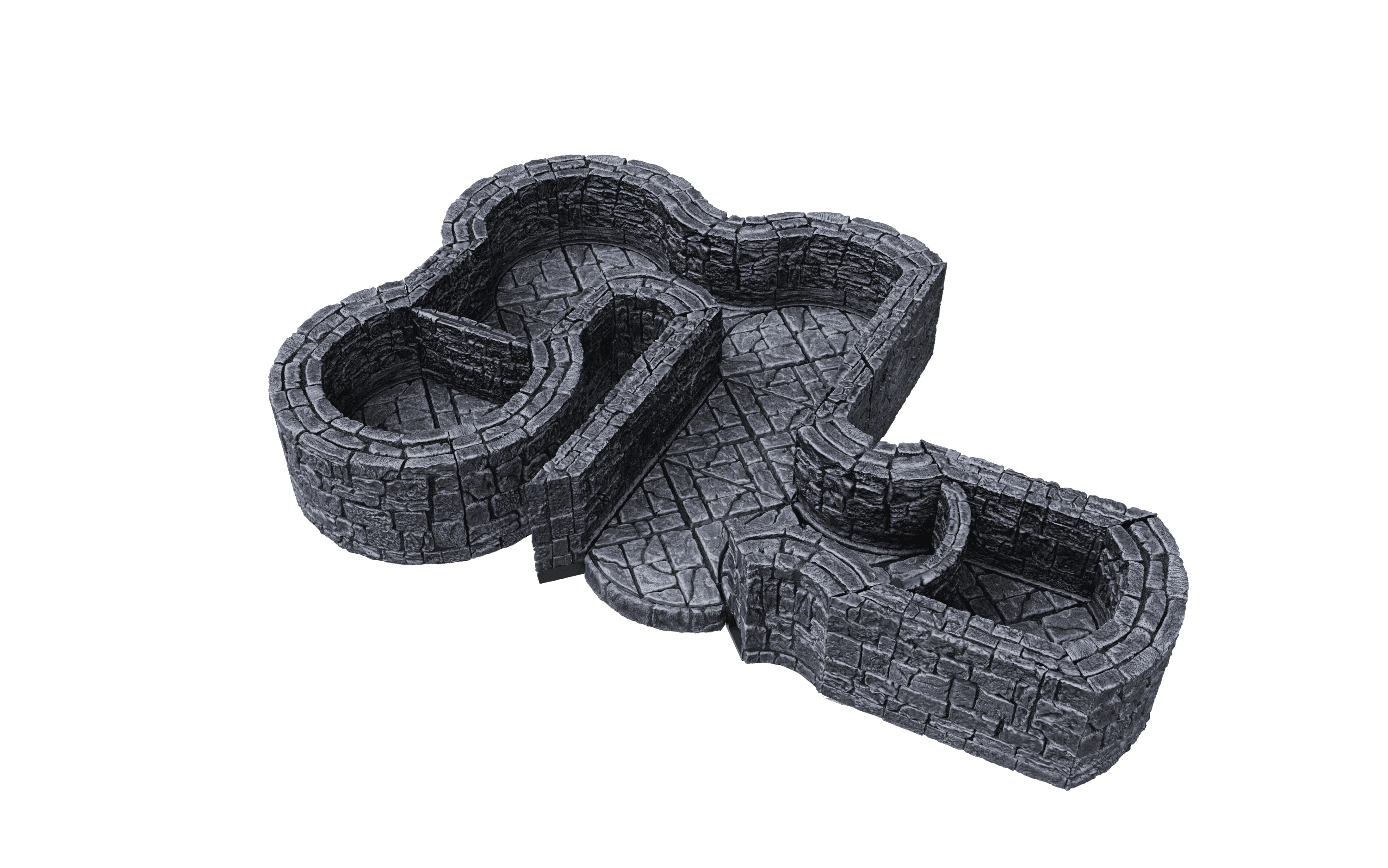 WarLock Tiles: Expansion Pack - 1 in. Dungeon Angles & Curves - 