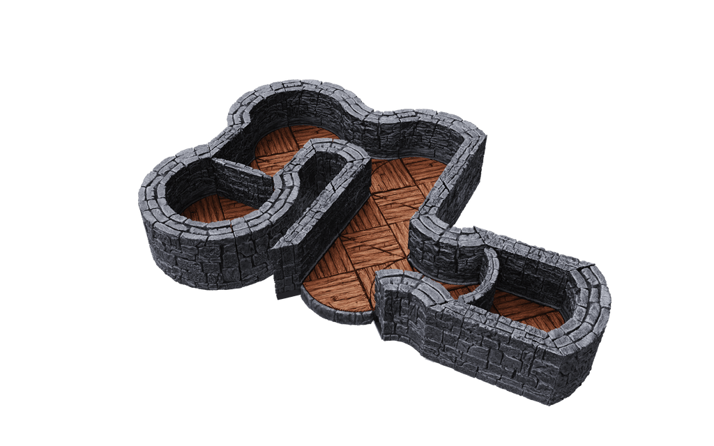 WarLock Tiles: Expansion Pack - 1 in. Dungeon Angles & Curves - 