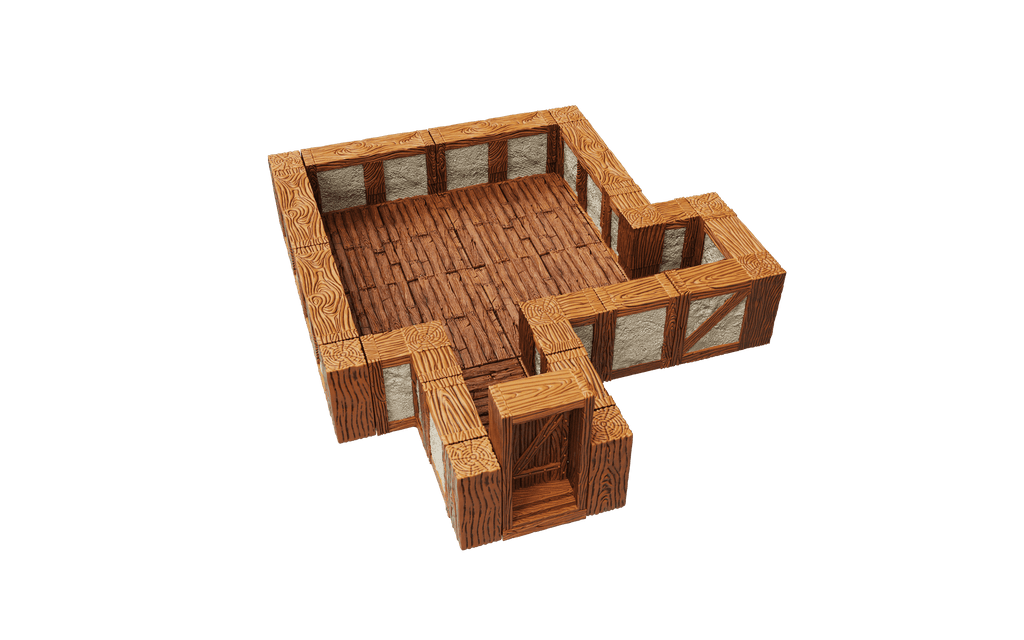 WarLock Tiles: Expansion Pack - 1 in. Town & Village Straight Walls - 