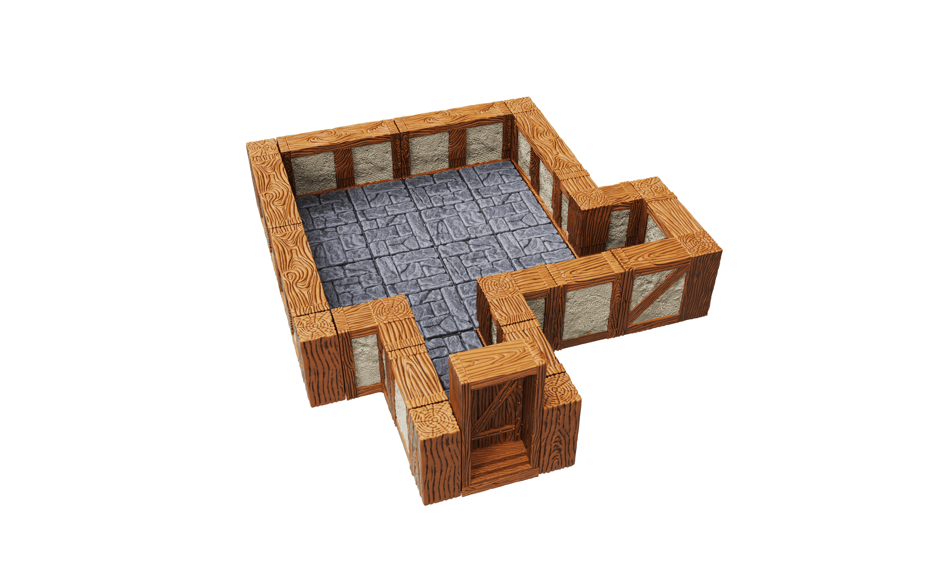 WarLock Tiles: Expansion Pack - 1 in. Town & Village Straight Walls - 