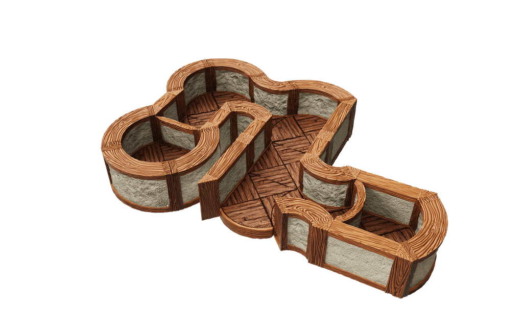 WarLock Tiles: Expansion Pack - 1 in. Town & Village Angles & Curves - 