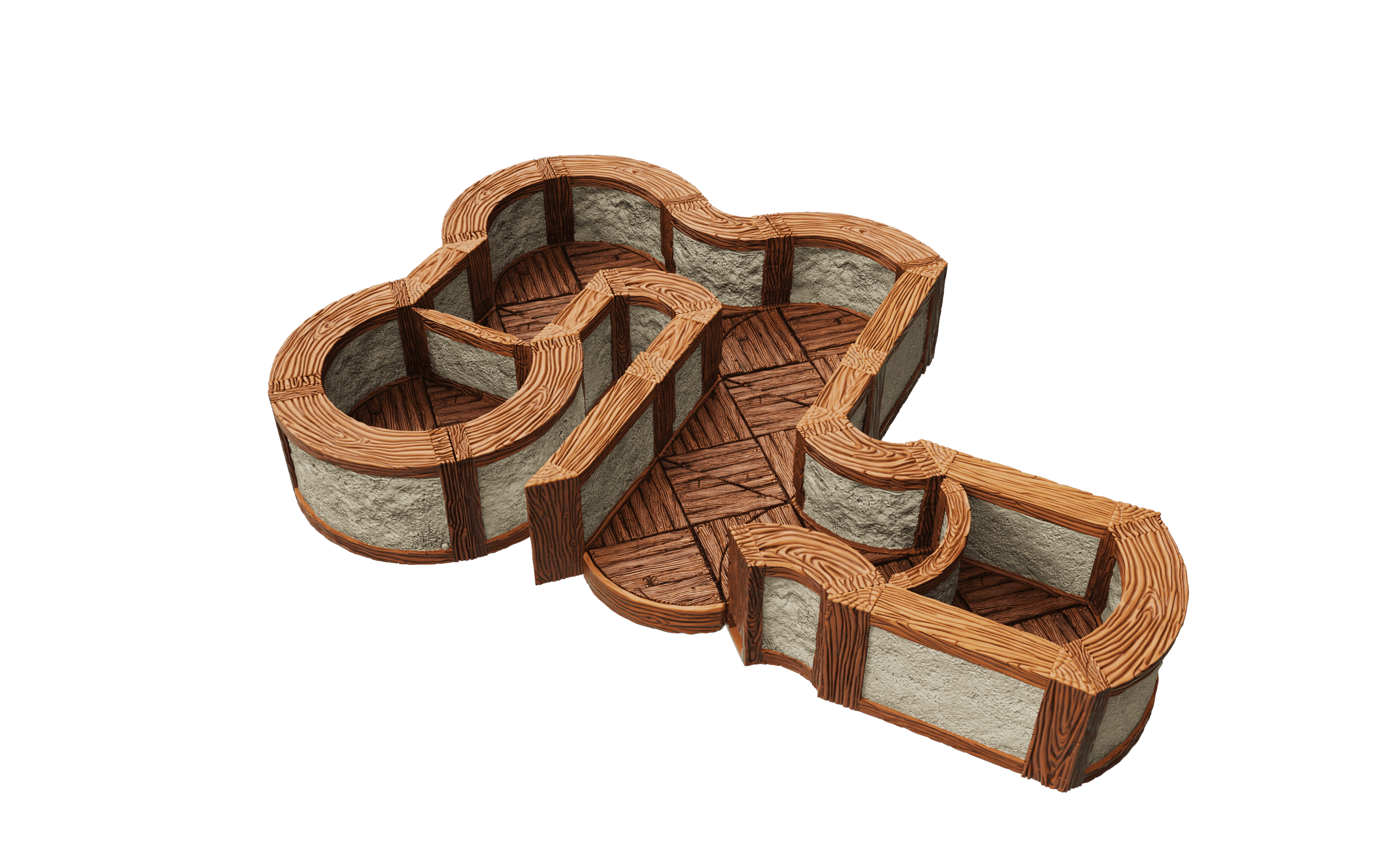 WarLock Tiles: Expansion Pack - 1 in. Town & Village Angles & Curves - 