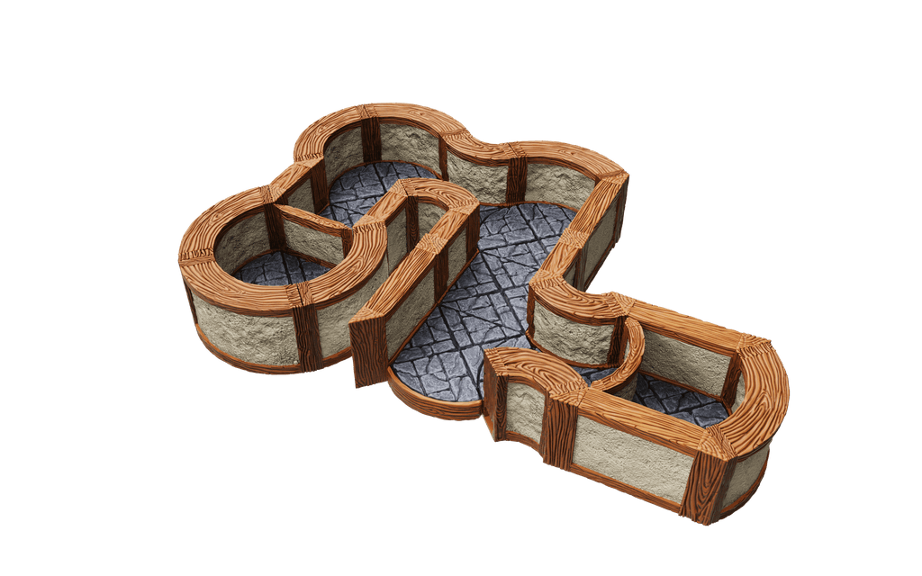 WarLock Tiles: Expansion Pack - 1 in. Town & Village Angles & Curves - 