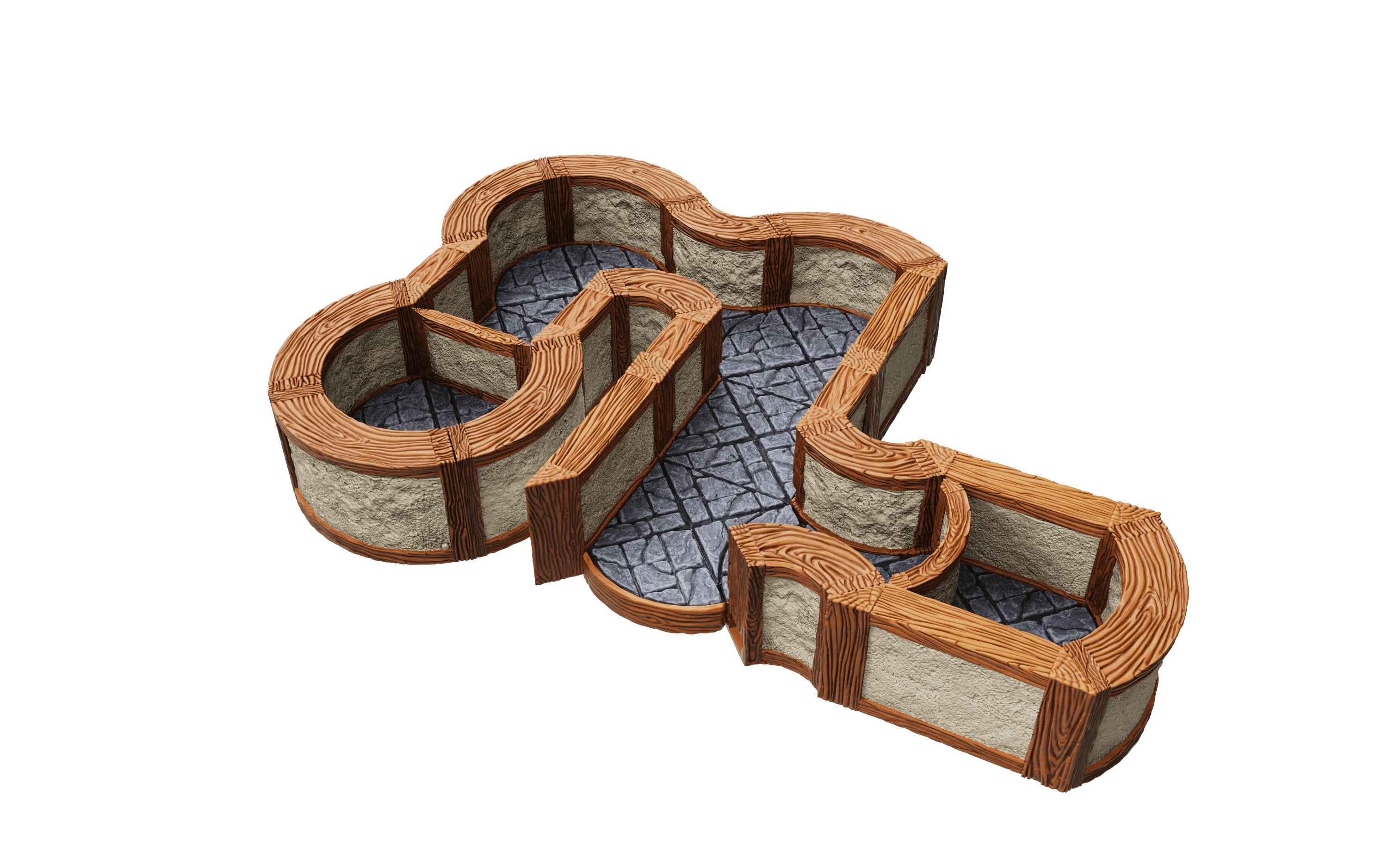 WarLock Tiles: Expansion Pack - 1 in. Town & Village Angles & Curves - 