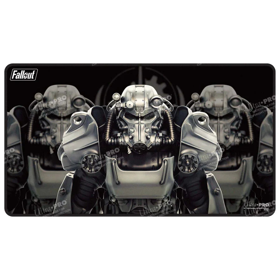 Fallout - Brotherhood of Steel Black Stitched Edge Playmat for Tabletop Gaming