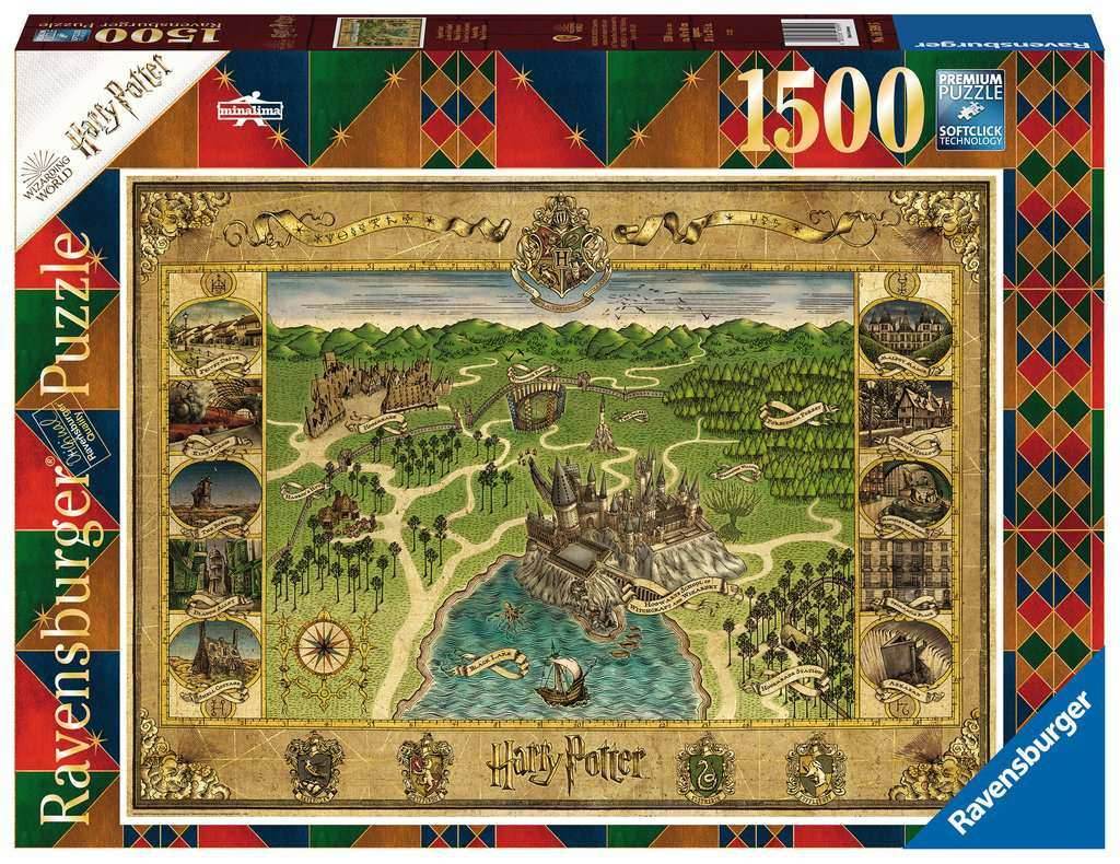Puzzle: Harry Potter Hogwarts Map - 