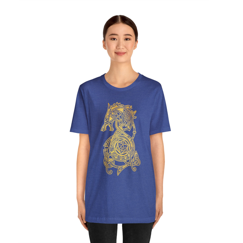 Golden Celtic Dice Dragon Shirt