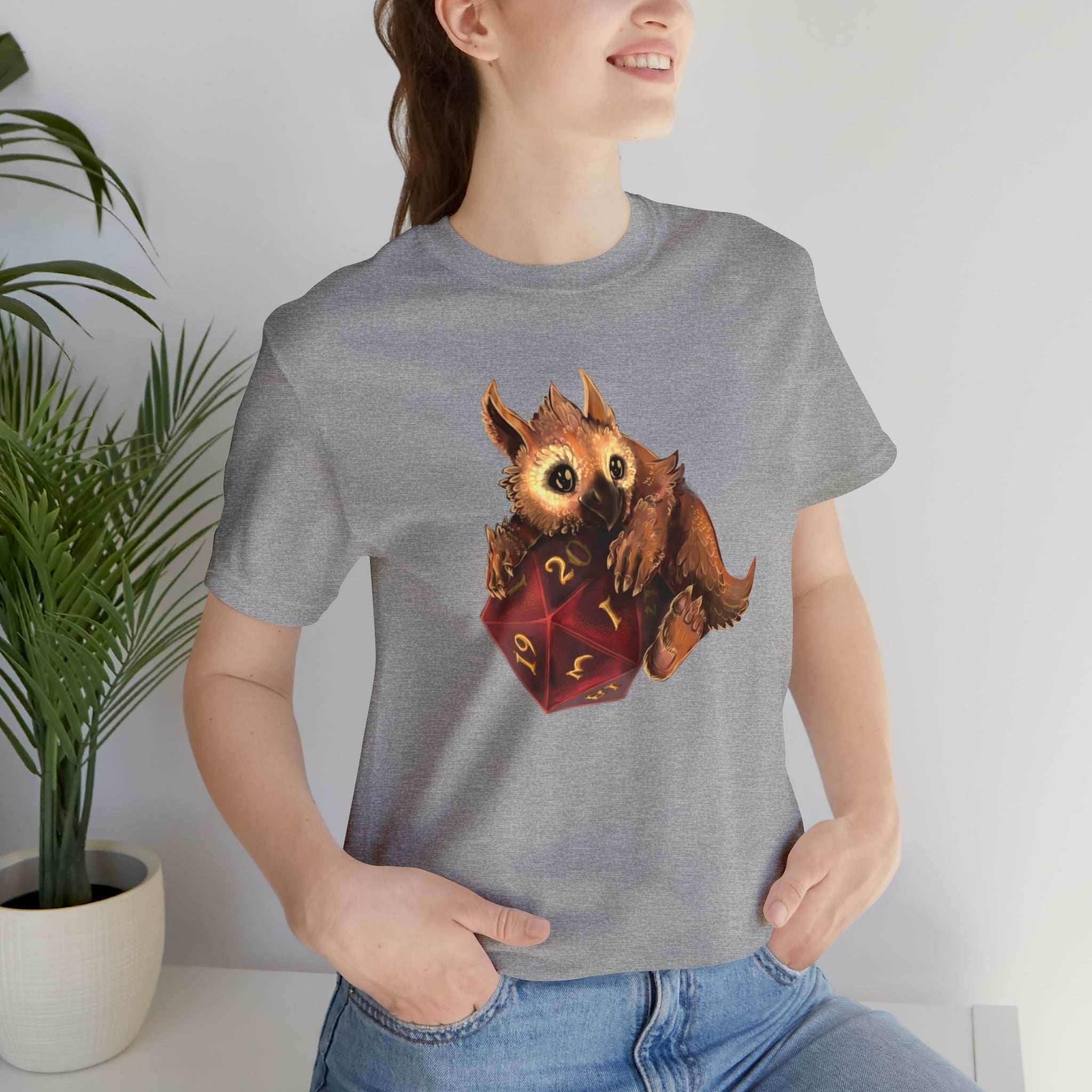 Owliver with High Variance D20 Short Sleeve Tee - Athletic Heather / S