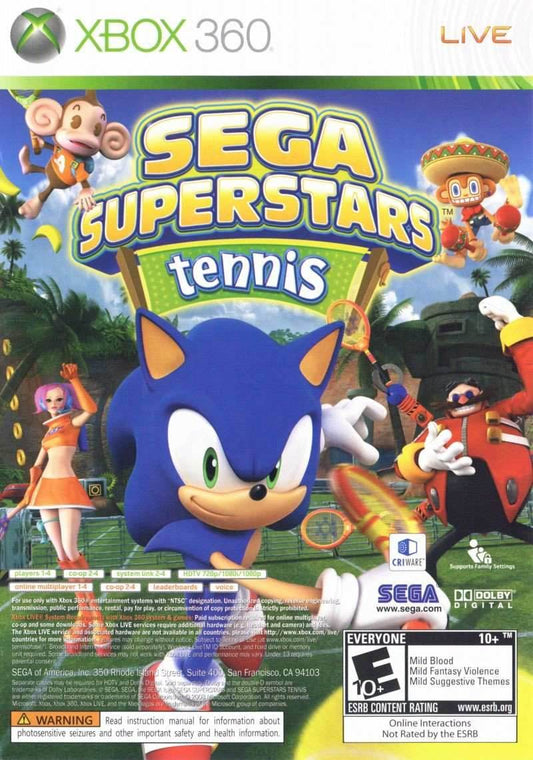 Sega Superstars Tennis/Xbox Live Arcade (Xbox 360) - Game Manual Only