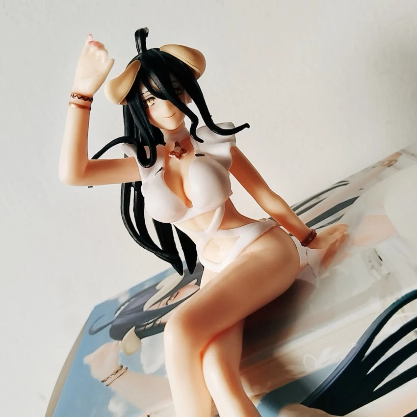 16CM Overlord Albedo FuRyu Desktop Cute Bunny girl figure PVC Action Anime Model Collection Figurine Decoration Toys Kids Gift