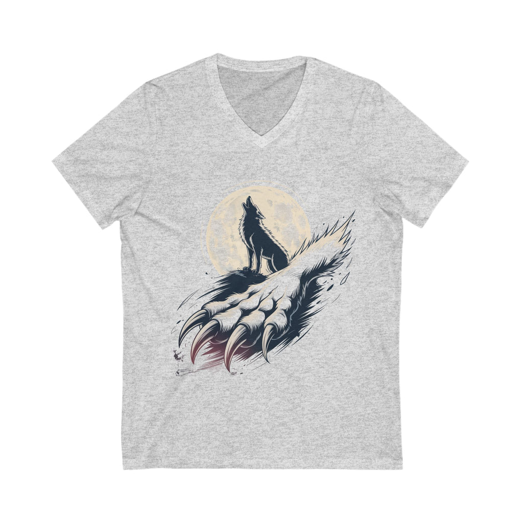 Moon Claw Howl Sleeve V-Neck Tee