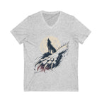 Moon Claw Howl Sleeve V-Neck Tee