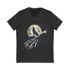 Moon Claw Howl Sleeve V-Neck Tee