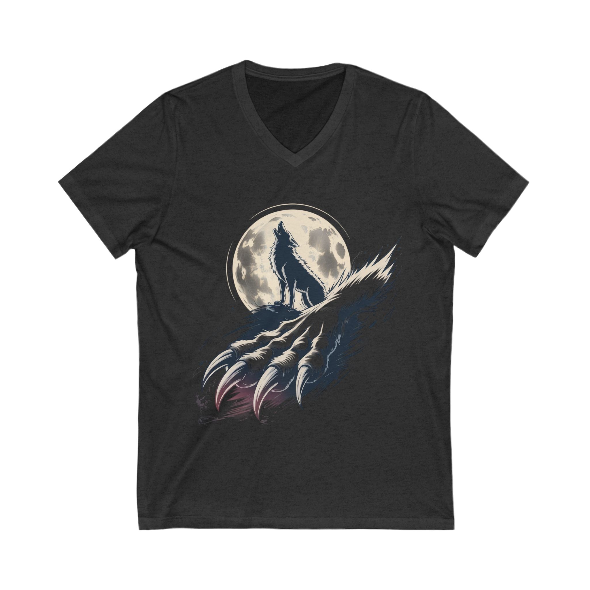 Moon Claw Howl Sleeve V-Neck Tee