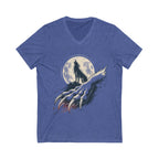 Moon Claw Howl Sleeve V-Neck Tee