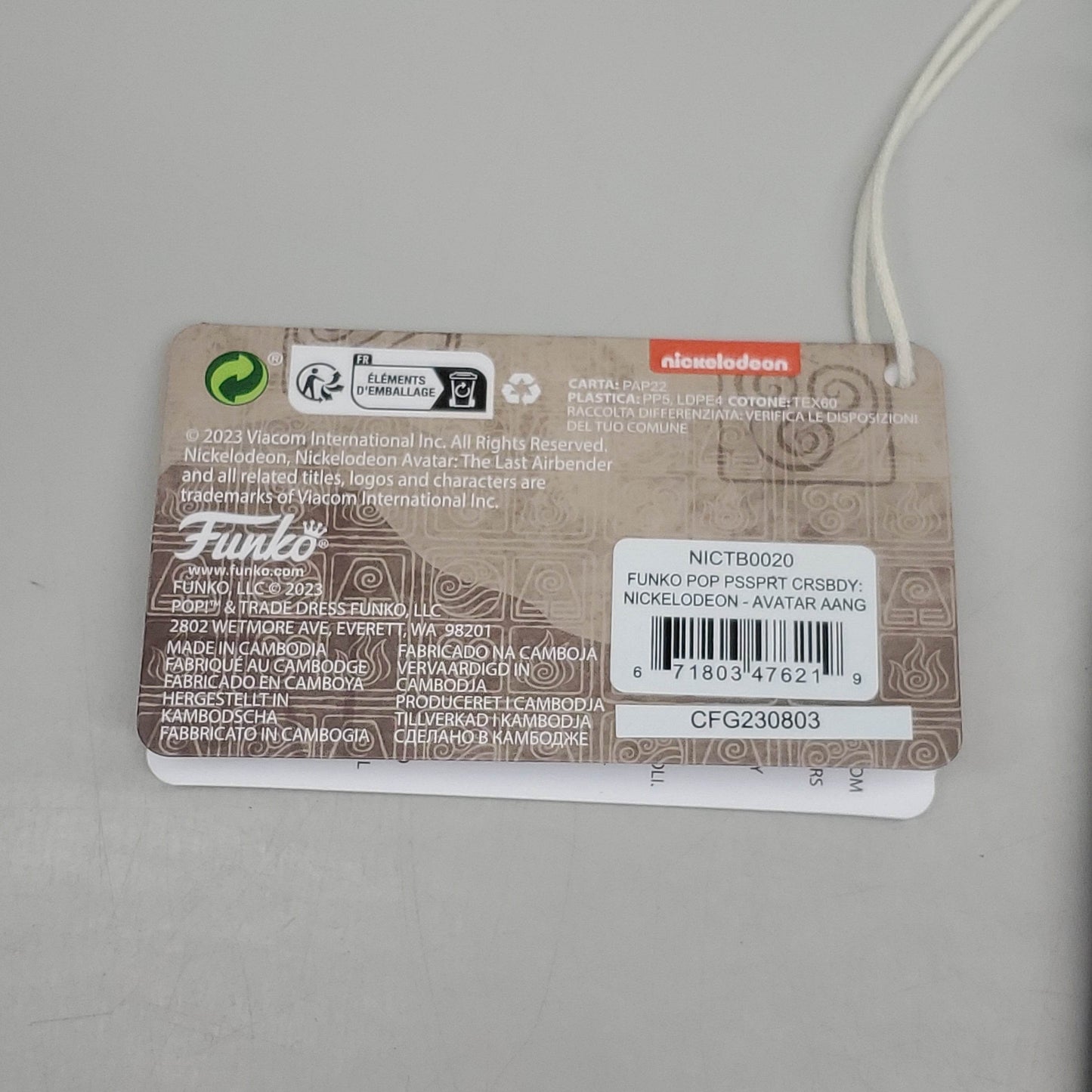 FUNKO Avatar The Last Airbender Passport Crossbody Bag Nickelodeon NICTB0020 - 