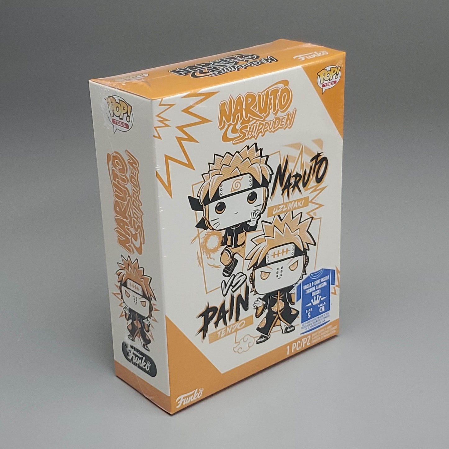 FUNKO Pop Naruto Shippuden Unisex T-Shirt SZ S Naruto vs Pain Boxed Tee - 