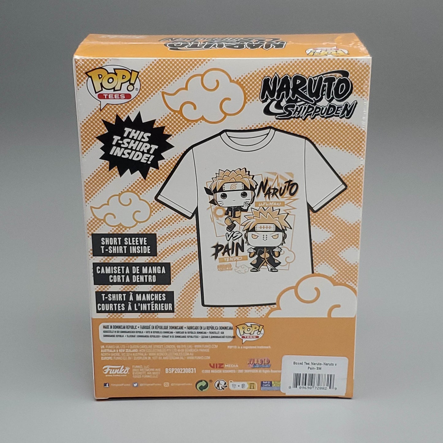 FUNKO Pop Naruto Shippuden Unisex T-Shirt SZ S Naruto vs Pain Boxed Tee - 