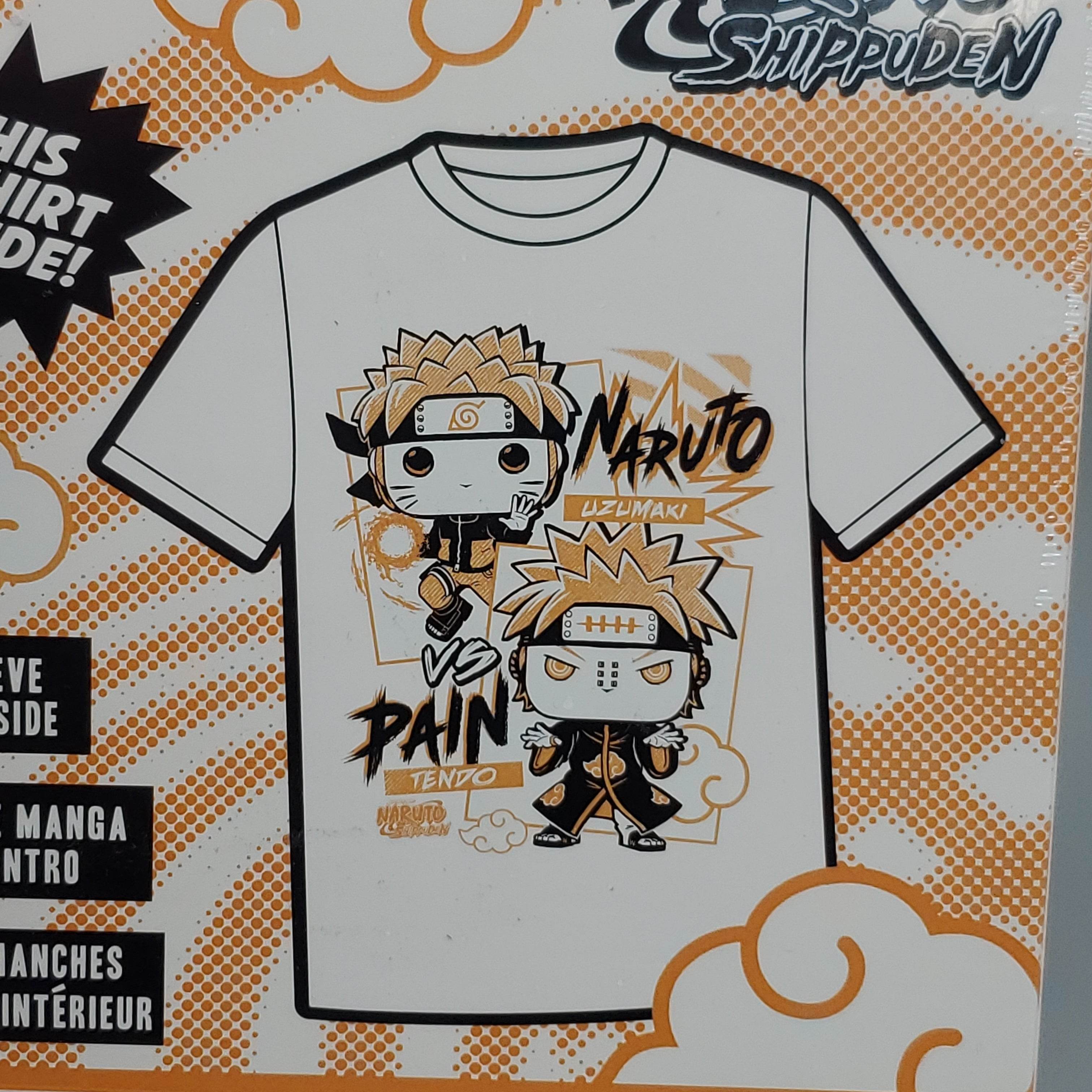 FUNKO Pop Naruto Shippuden Unisex T-Shirt SZ M Naruto vs Pain Boxed Tee - 