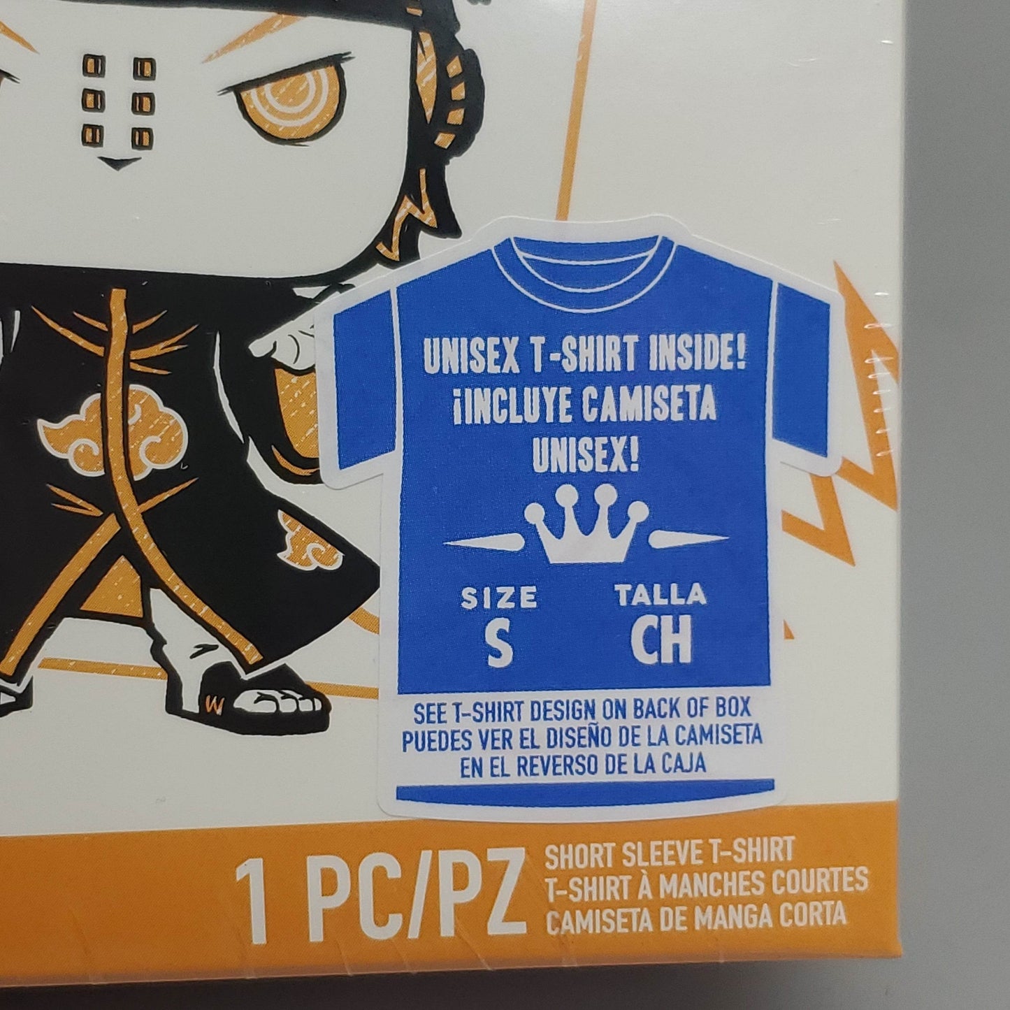 FUNKO Pop Naruto Shippuden Unisex T-Shirt SZ S Naruto vs Pain Boxed Tee - 