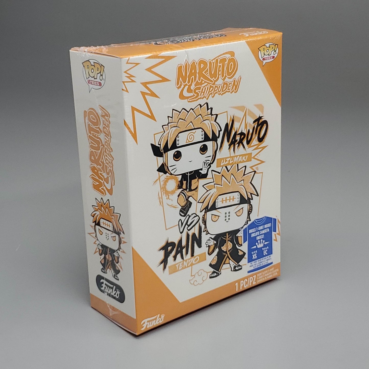 FUNKO Pop Naruto Shippuden Unisex T-Shirt SZ XS Naruto vs Pain Boxed Tee - 