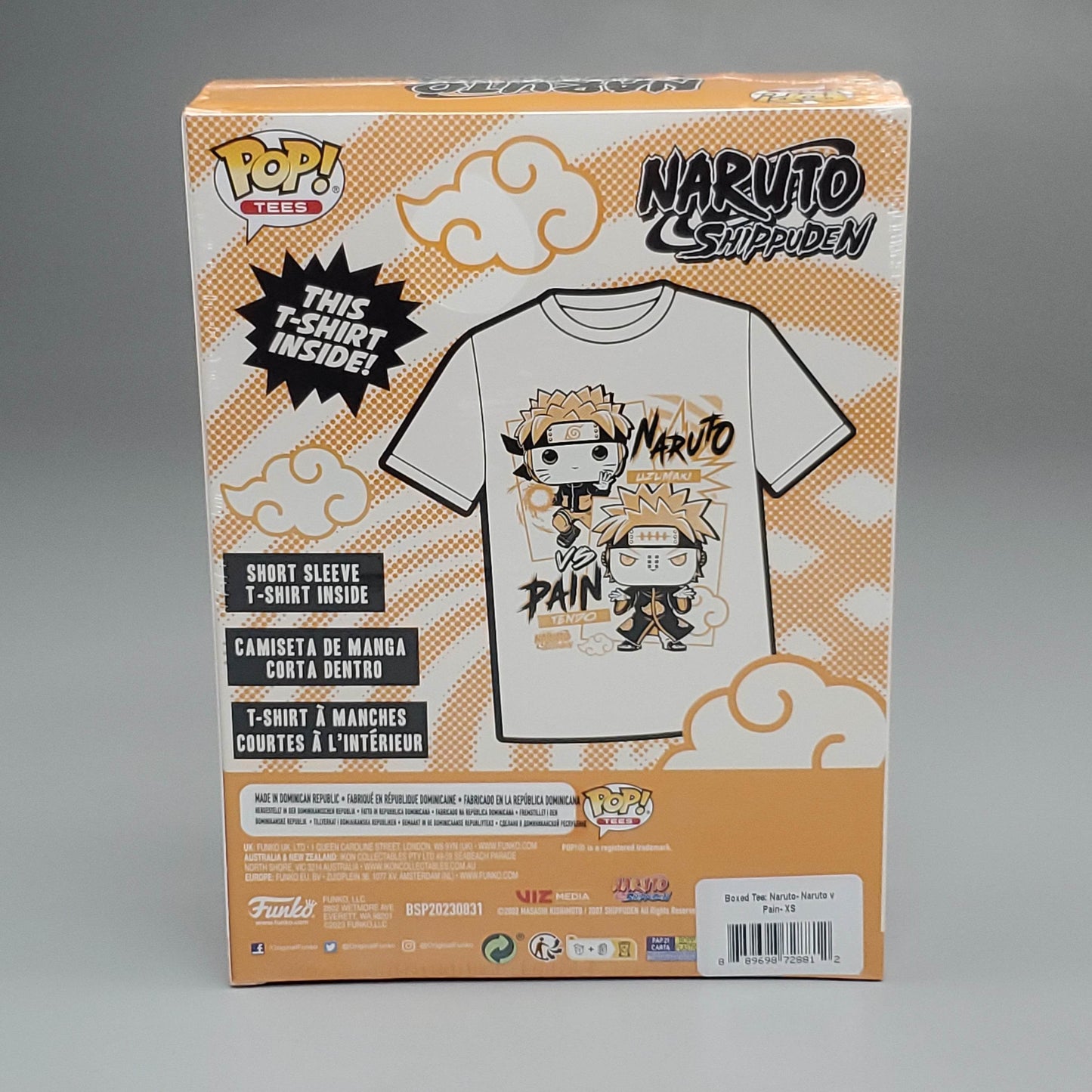 FUNKO Pop Naruto Shippuden Unisex T-Shirt SZ XS Naruto vs Pain Boxed Tee - 