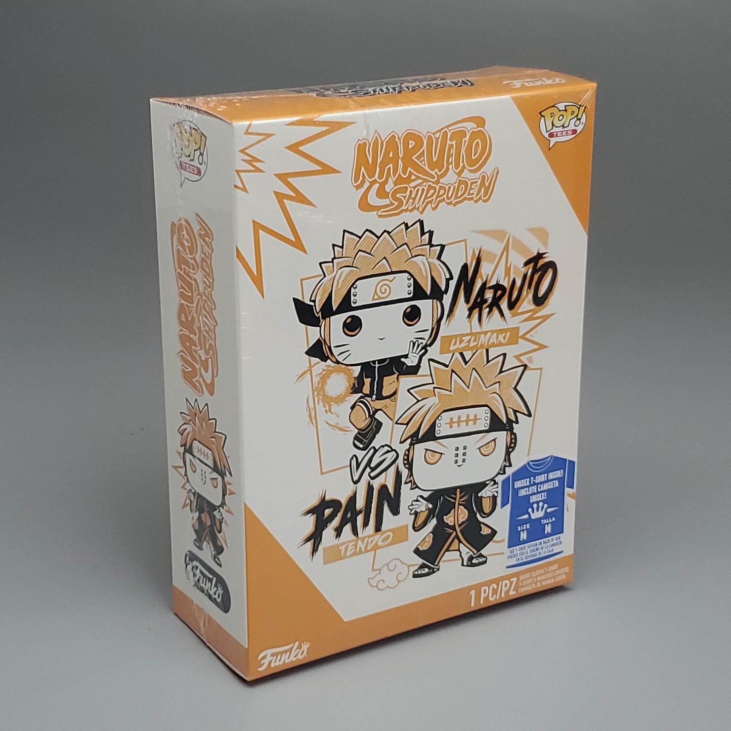 FUNKO Pop Naruto Shippuden Unisex T-Shirt SZ M Naruto vs Pain Boxed Tee - 