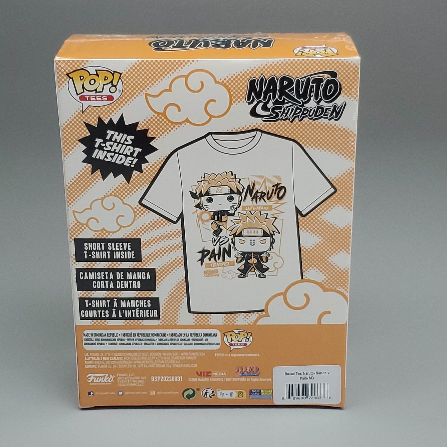 FUNKO Pop Naruto Shippuden Unisex T-Shirt SZ M Naruto vs Pain Boxed Tee - 