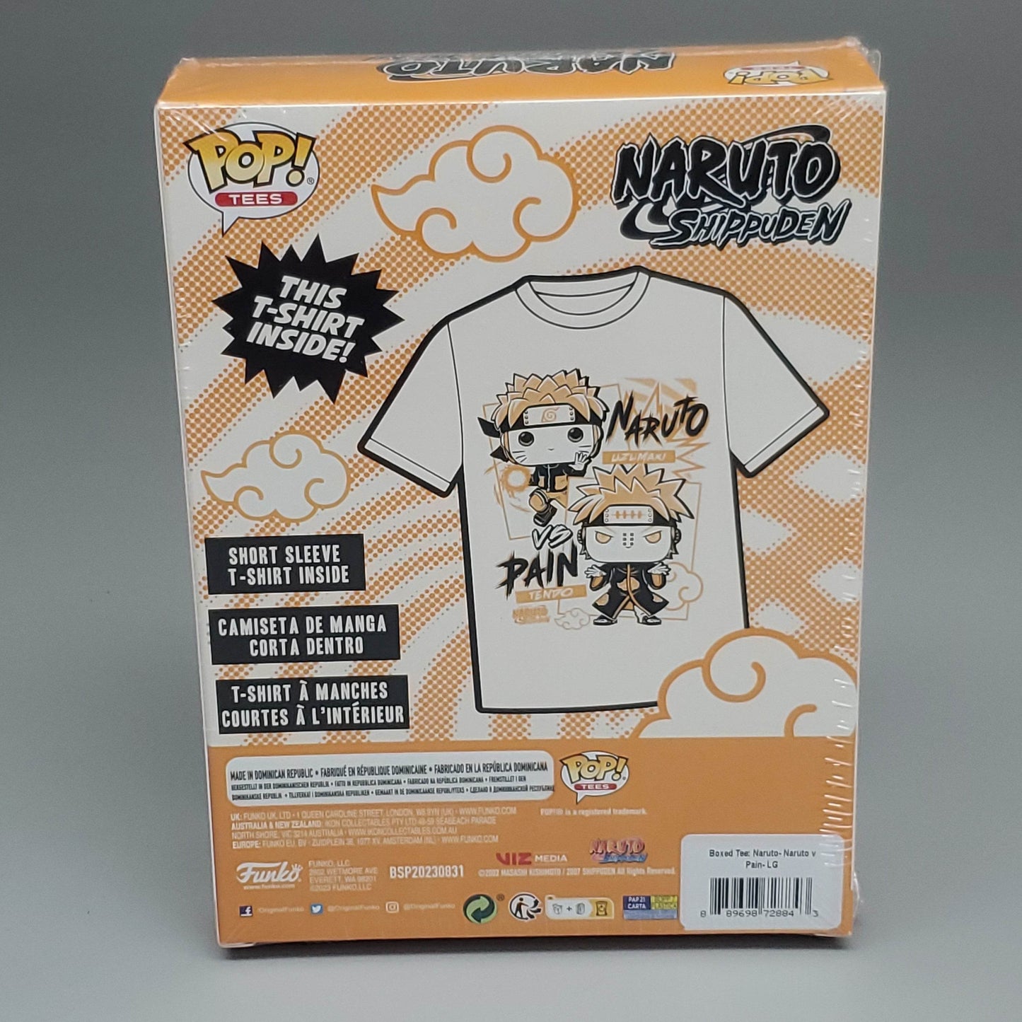 FUNKO Pop Naruto Shippuden Unisex T-Shirt SZ L Naruto vs Pain Boxed Tee - 