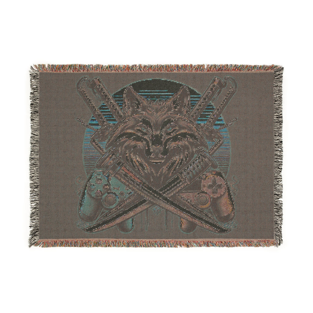 Xp wolf gamer warrior Woven Blanket
