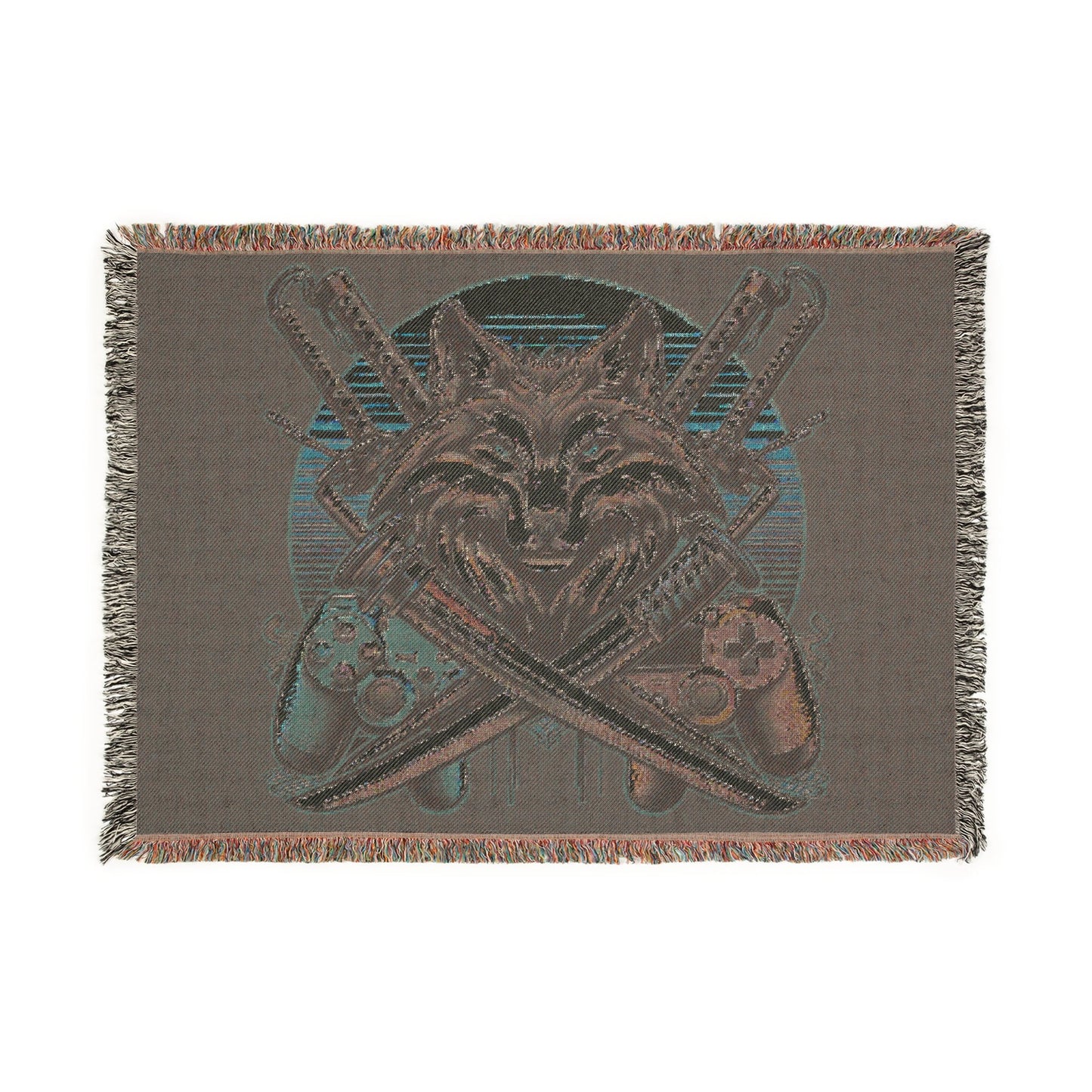 Xp wolf gamer warrior Woven Blanket