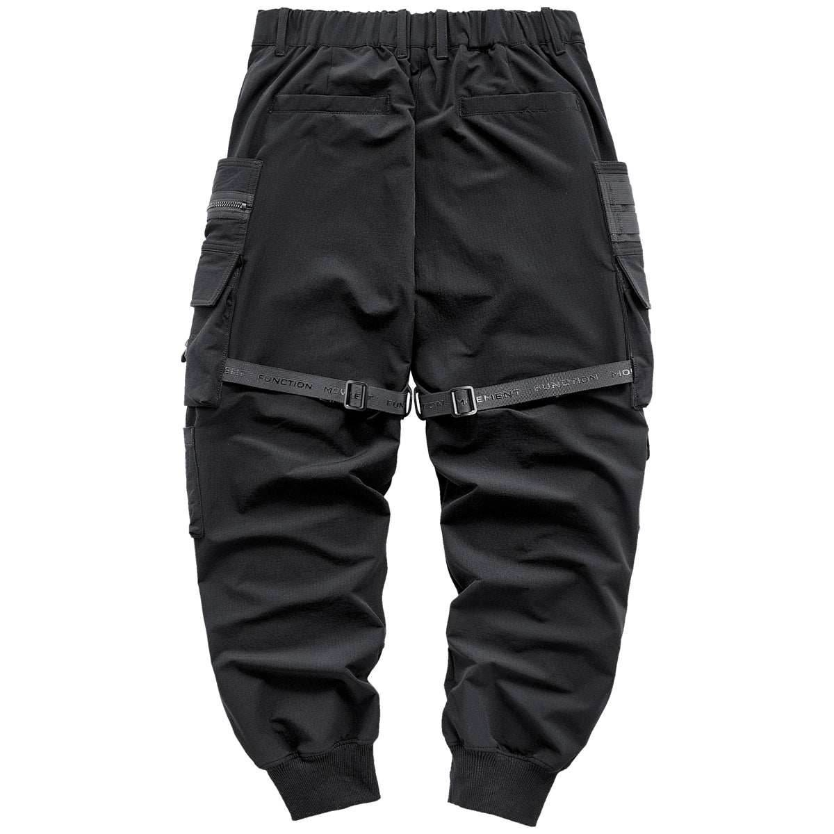 APP172 Black Techwear Pants - Black / S