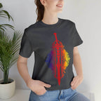 Sunset Ombre Dragon and Sword Shirt - Asphalt / S