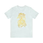 Golden Celtic Dice Dragon Shirt - Heather Ice Blue / S