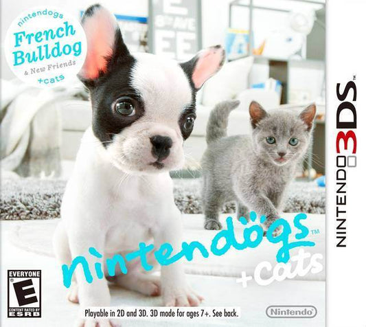 Nintendogs + Cats: French Bulldog & New Friends (Nintendo 3DS) - Game Manual Only