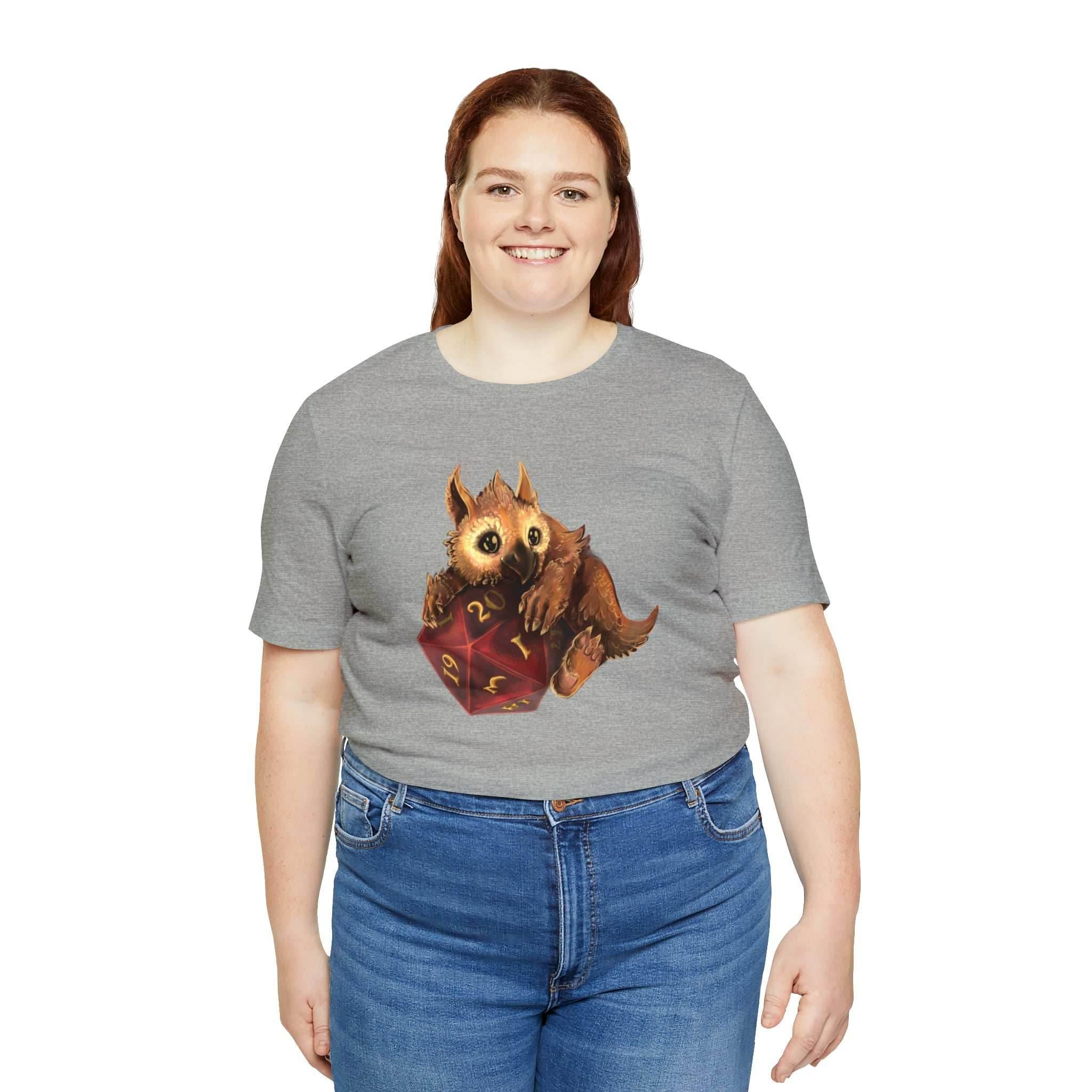 Owliver with High Variance D20 Short Sleeve Tee - Athletic Heather / S