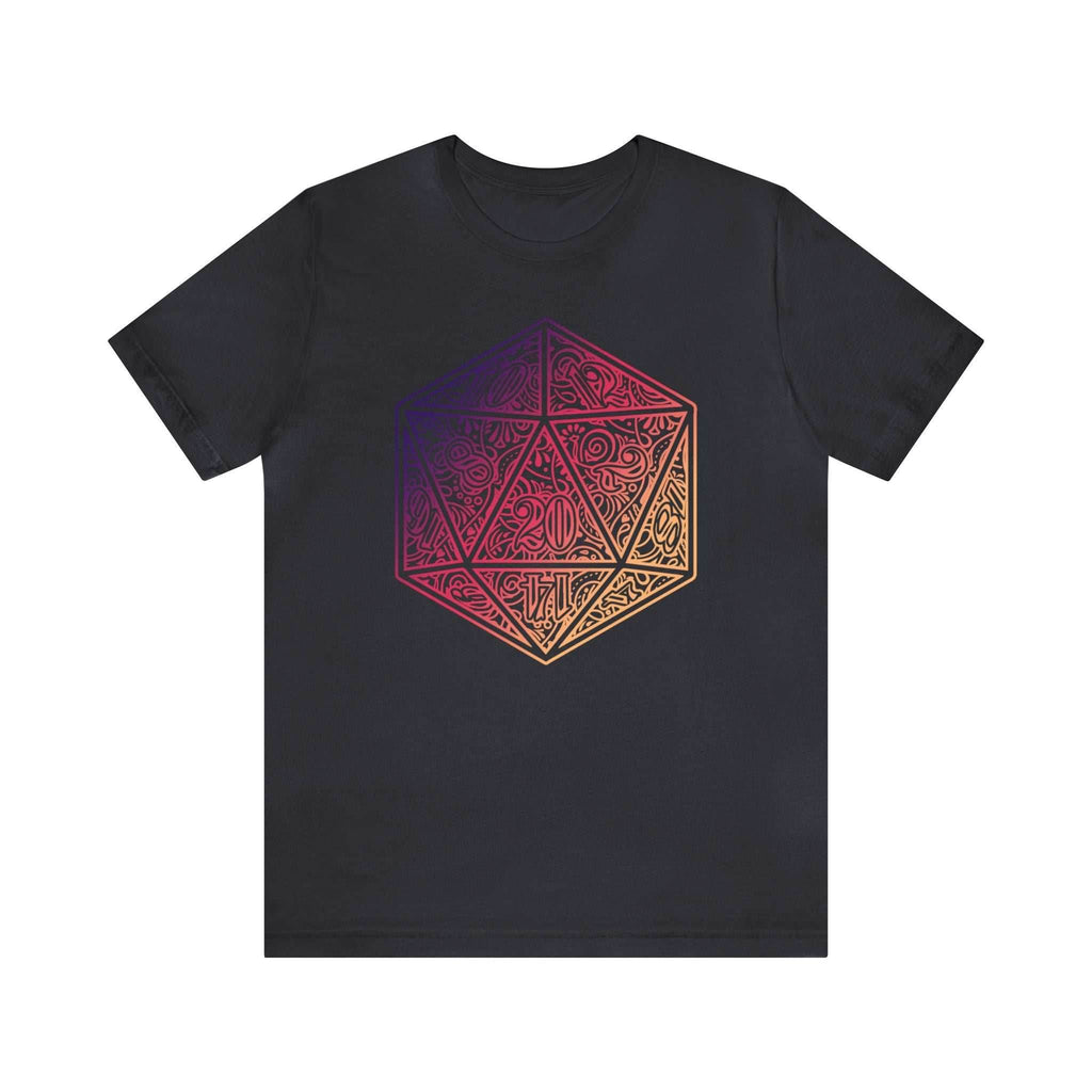 Ombre Ornamental Dice Shirt - Dark Grey / S