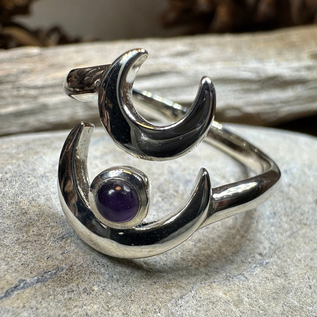 Double Crescent Moon Ring