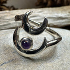 Double Crescent Moon Ring