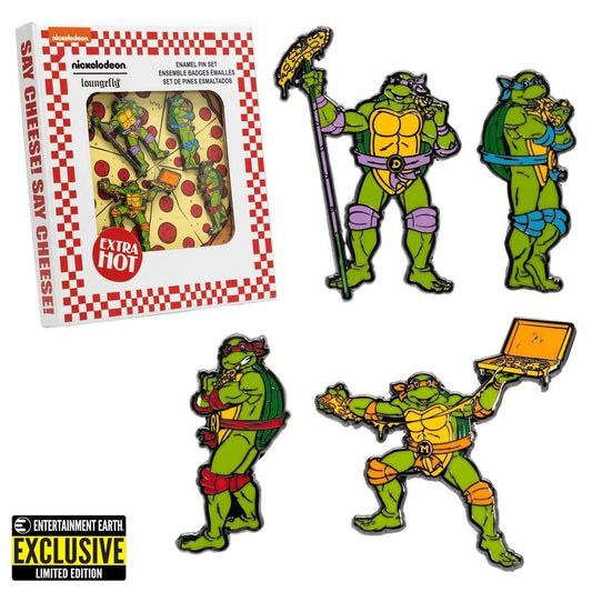 Teenage Mutant Ninja Turtles 1 1/2-Inch Enamel Pin 4-Pack - Entertainment Earth Exclusive - 