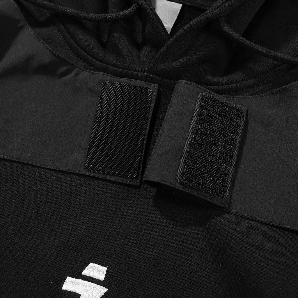 HiH29 Shadow Mixed Hoodie - Black / M